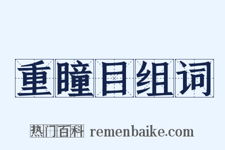 重瞳目组词是什么意思的图片